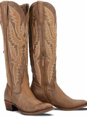 Cowboy Boots for Women Adjustable Thigh High Cowgirl Boots